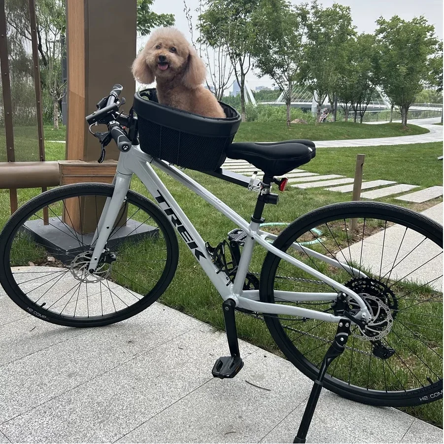 Mountain Biking With Dog - Cestino per Animali da Bicicletta, Borsa