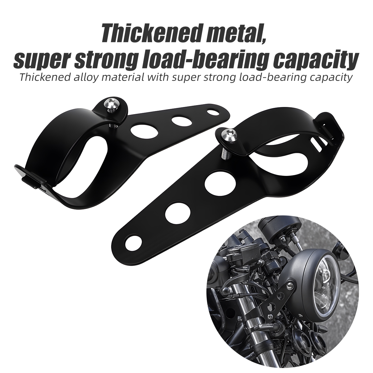 Mountain Biking With Dog - Supporto Universale per Faro Moto 28-36mm